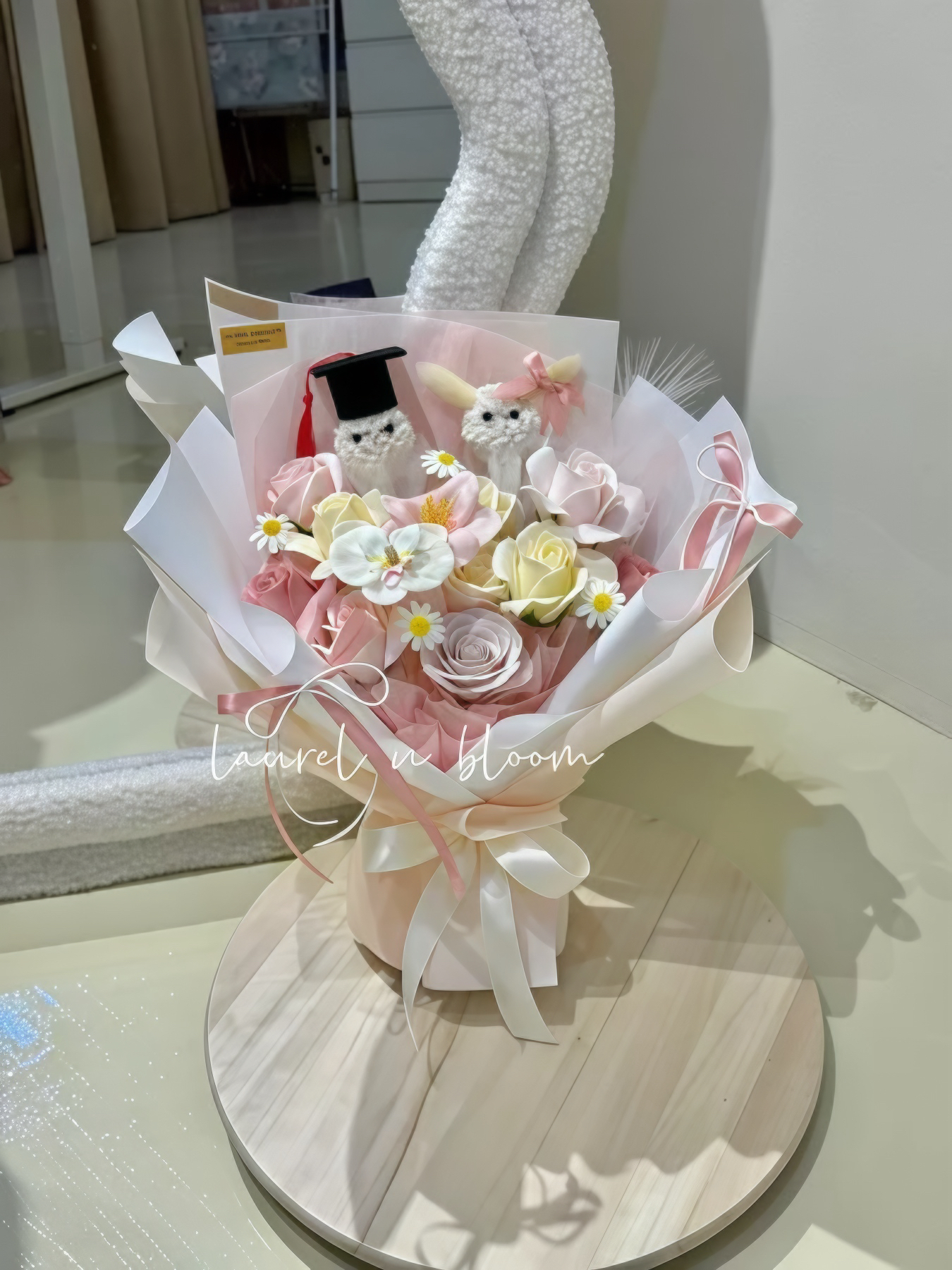 Sweet Graduate soap flower bouquet