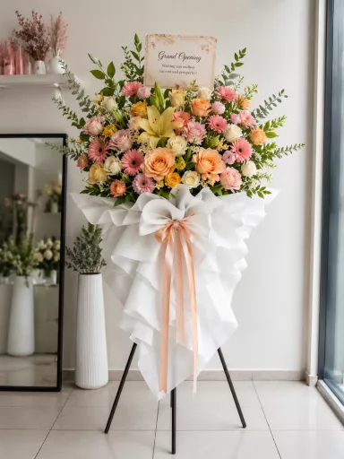 Grand opening fresh flower stand