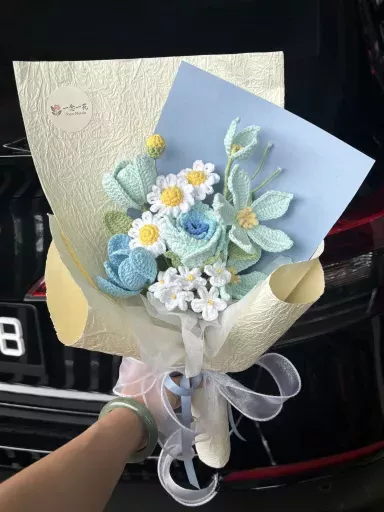 Crochet Flower Bouquet 混搭毛线花束