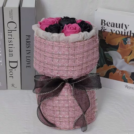 CA Style 迷你小香风 8 Stalks Soap Rose Flower Bouquet