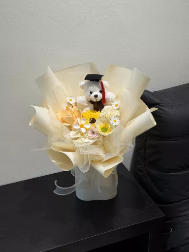 Sunny Graduation Bear Bouquet