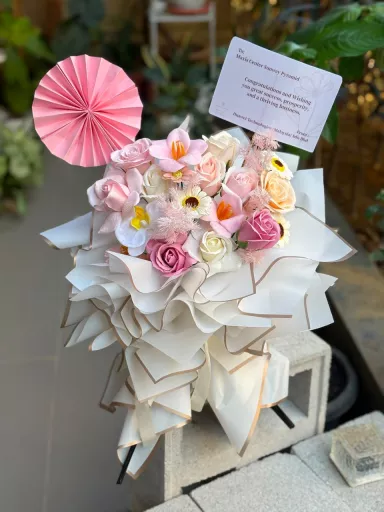 Majestic Opening Blooms Mini Stand (Soap Flower)