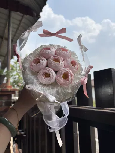 Sweet Peony Soap Flowers Bouquet 粉色芍药香皂花花束